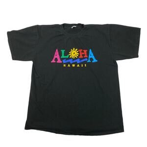 Vintage Aloha Hawaii Graphic T-shirt Size L Single Stitch